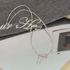 S925 Sterling Silver Pink Heart Bow Pearl Bracelet for Women