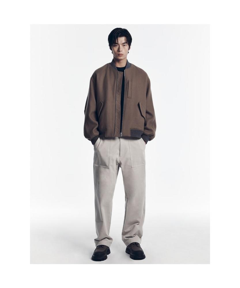 Shift.G Wool Blended Aviator Jumper Beige