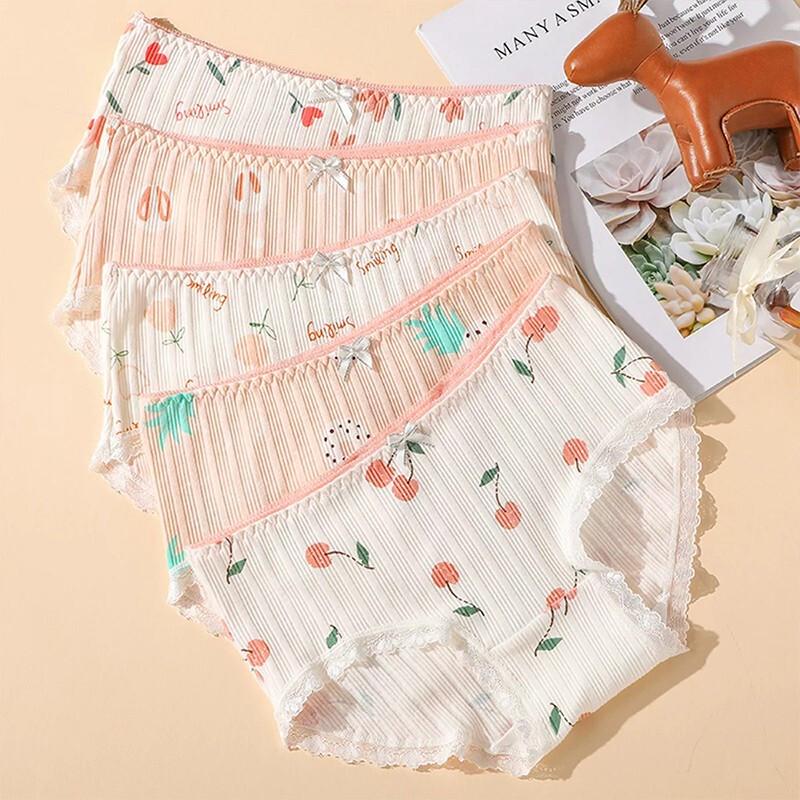 Langsha Women's 5-Pack Seamless Cotton Briefs