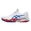 Asics Court FF 3 Novak Paris Scarpe da Ginnastica da Uomo Bianco Asics-Blu 1041A480-100