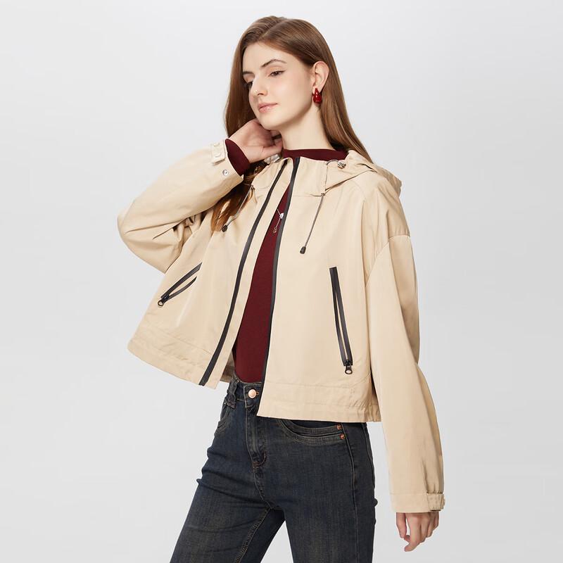 

Women s Hooded Casual Short Jacket M