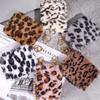 Soft Leopard Print Coin Purse Large Capacity Short Card Holder Fashion Zipper Wallet  Women
