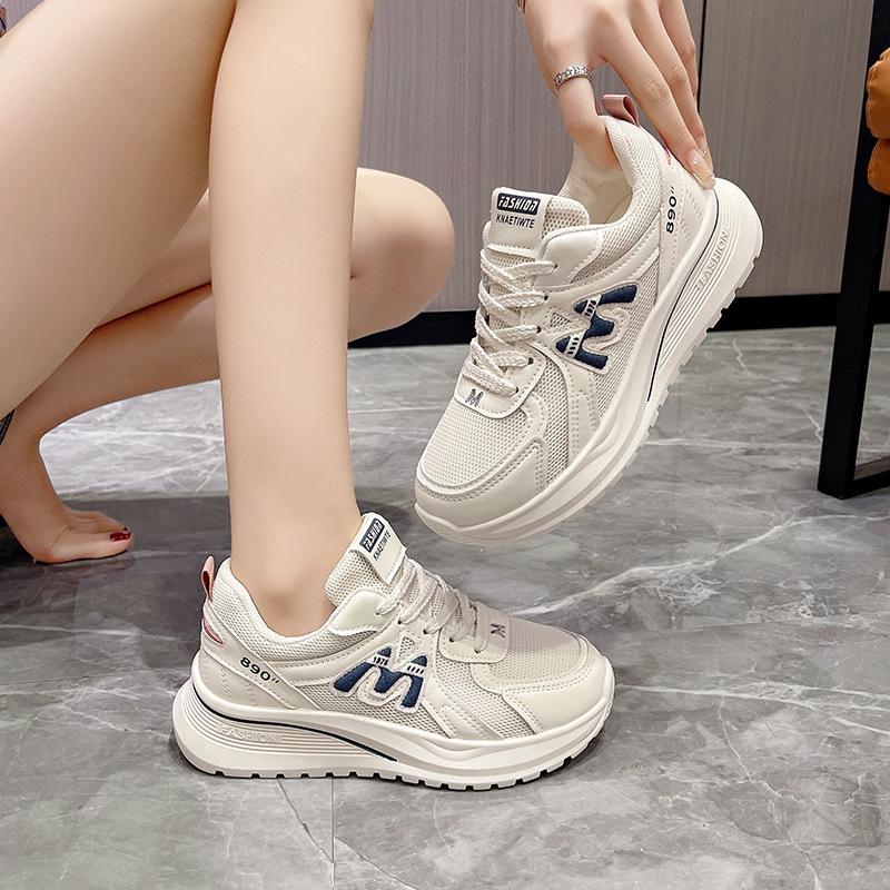 2025 Spring Forrest Gump Shoes Women's New Platform Dad Shoes Breathable Sports Shoes Lightweight Casual Running Shoes German Training Shoes