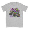 Mardi Gras Monster Truck Unisex T Shirts  Vintage Tees Short Sleeve Round Collar TShirts  Cotton Original Clothes