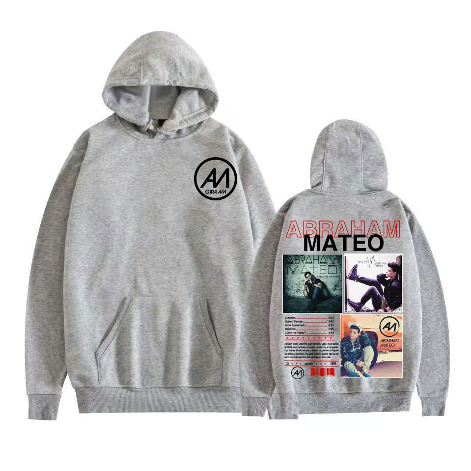 Rapper Abraham Mateo Musikalbum Grafik Hoodies Herrenbekleidung Vintage 90er Hip Hop Sweatshirts Fleece Übergroßer Hoodie Pullover