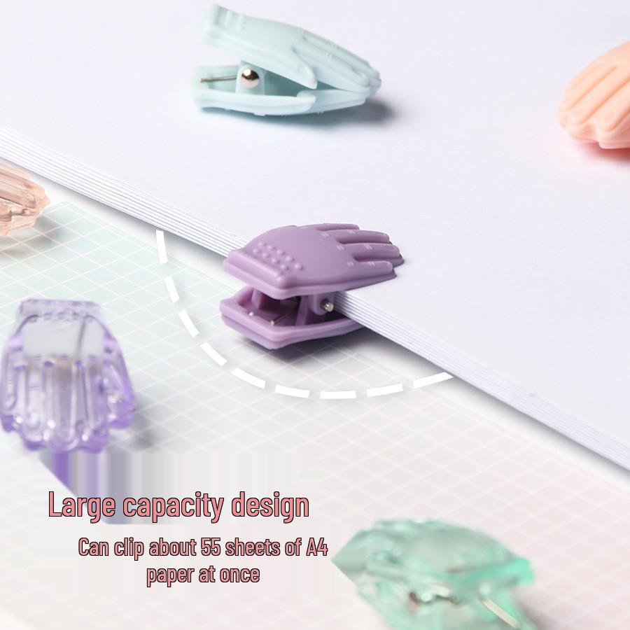 Colorful Cartoon Macaron Ticket Holder - Cute, Portable, Labor-Saving Palm Clip for Office & Study