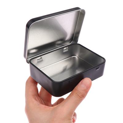 1Pc Frosted Household Iron Storage Box Metal Box Tin Plated Container Empty Hinged Lid Small Empty Storage Box