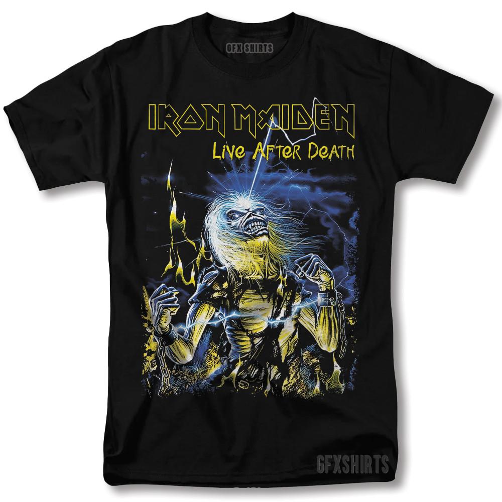 Футболка Iron Maiden Live After Death Концертный тур Рок Винтажный Дизайн Унисекс Футболка M