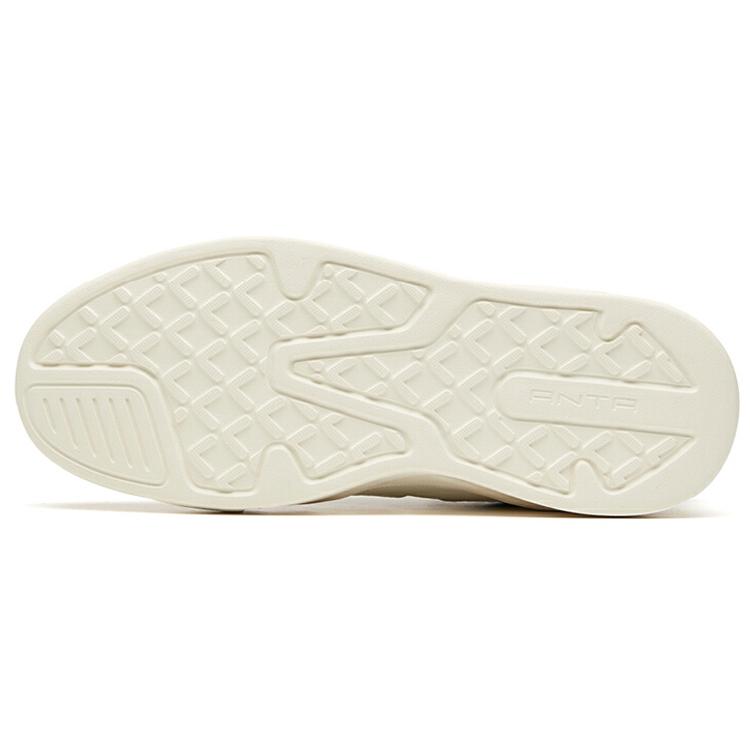 Anta Life Collection Synthetic Leather, Textile Low top Skateboard Shoes Women's Black White 122018041-1