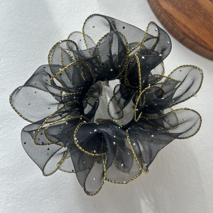 Elegant Mesh Hair Tie with Sparkling Rhinestones, High-End Luxury Hair Accessory for Women, 2025 Style