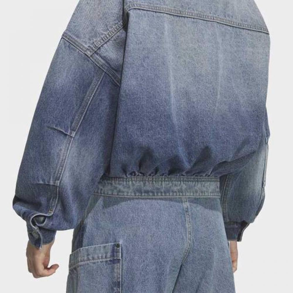 Adidas Women Trefoil Loose Fit Denim Jacket Kr5042