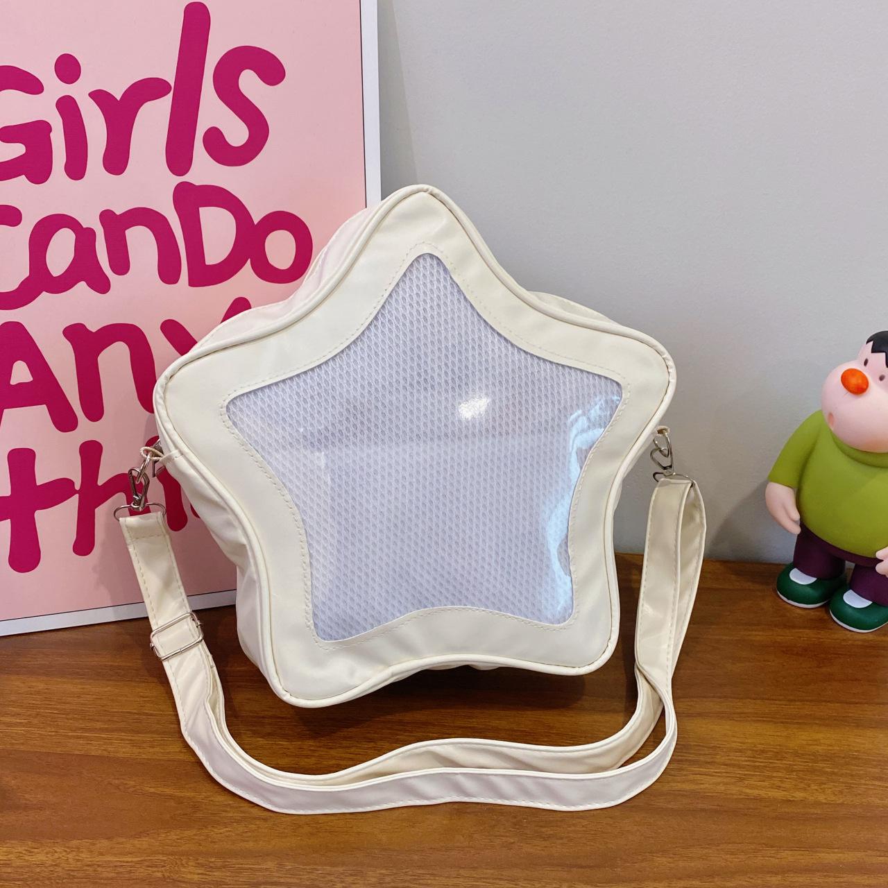 

High value 2025 new large-capacity shoulder bag transparent pain bag strap tie board mobile phone bag fresh and sweet messenger bag белый