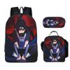 New Naruto backpack trendy backpack European and American retro peripheral cartoon schoolbag