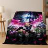 Cartoon BLUE LOCK Football Anime Isagi 3D Flannel Blanket,Warm and Cozy Soft Throw Blanket for Home Bedroom Bed Sofa Cover Kids