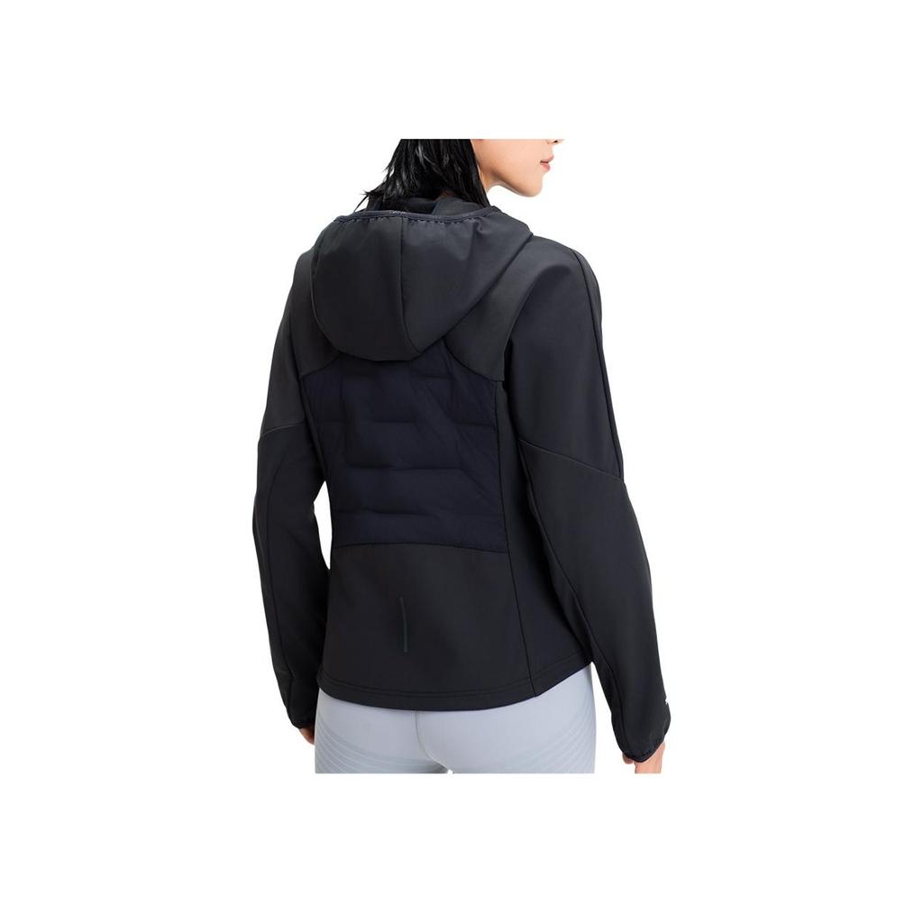 Asics Sports Lifestyle Series Hooded Casual Solid Color Long Sleeve Jacket Down Coat Women jackets Black 2012D165-001