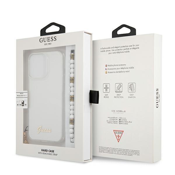 Guess Guhcp13Lkpswh Iphone 13 Pro / 13 6,1 Transparent Hardcase White Pearl