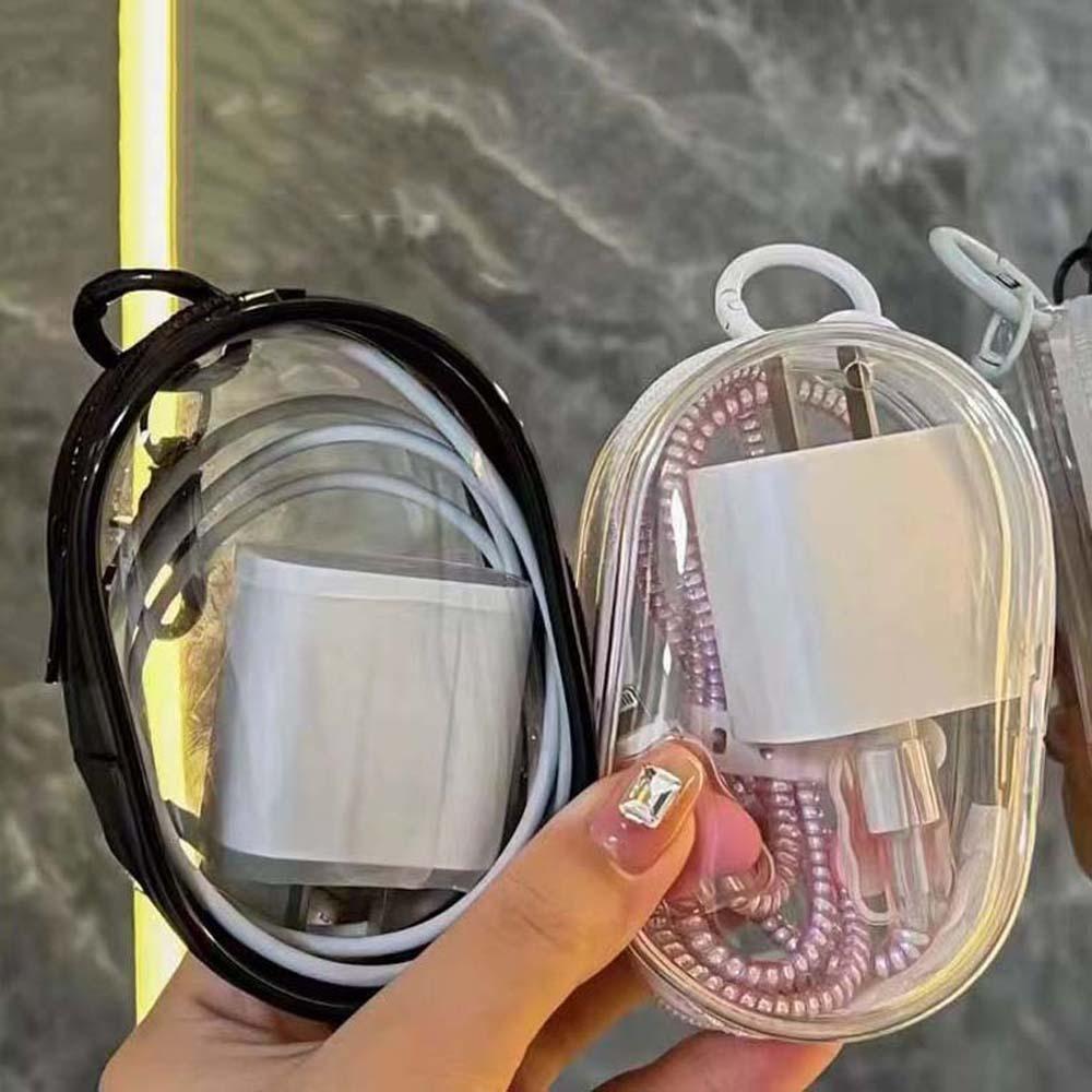 

10cm Doll Clear Outdoor Doll Bag Transparent Doll Storage Pouch Children Kids Toys White-Square