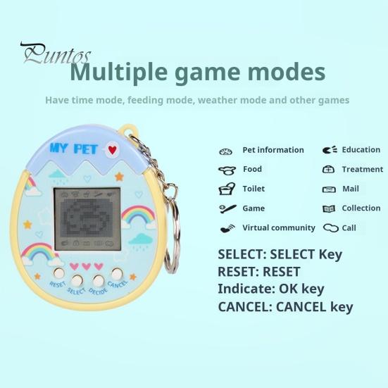 Elektroniczna zabawka dla zwierząt z brelokiem 168 zwierząt Mini cyfrowa maszyna dla zwierząt domowych przenośna wirtualna konsola do gier dla zwierząt plecak wisiorek dla dzieci dorośli urodziny