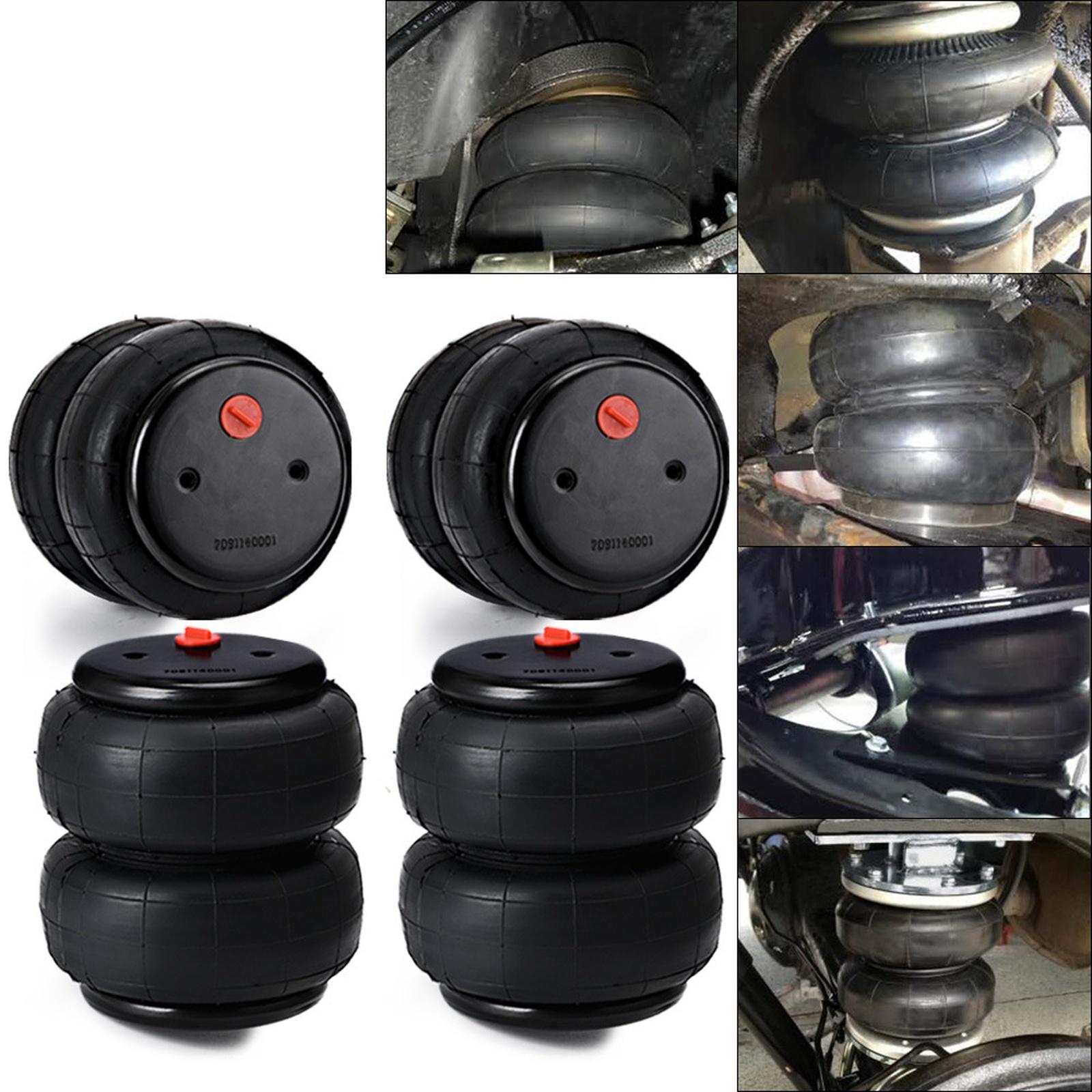 

1 шт. Стандартная подушка с пружинной подвеской 2600 фунтов Сверхмощная 1/2 npt Аксессуар для модификации автомобильной подвески Подушка безопасности One Size чёрный