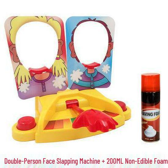 Dual-Person Cream Pie Smash & Whisk Game - Large Foam Slap Desktop Prank