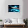 2D Ocean Night Scene Tapestry Glowing Beach Moon Starry Sky Wall Hanging for Home
