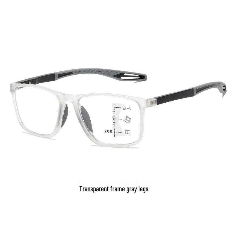 Ultra-Light Dual-Focus Photochromic Reading Glasses for Men - Anti-Blue Light, HD Progressive Multi-Focal Lenses