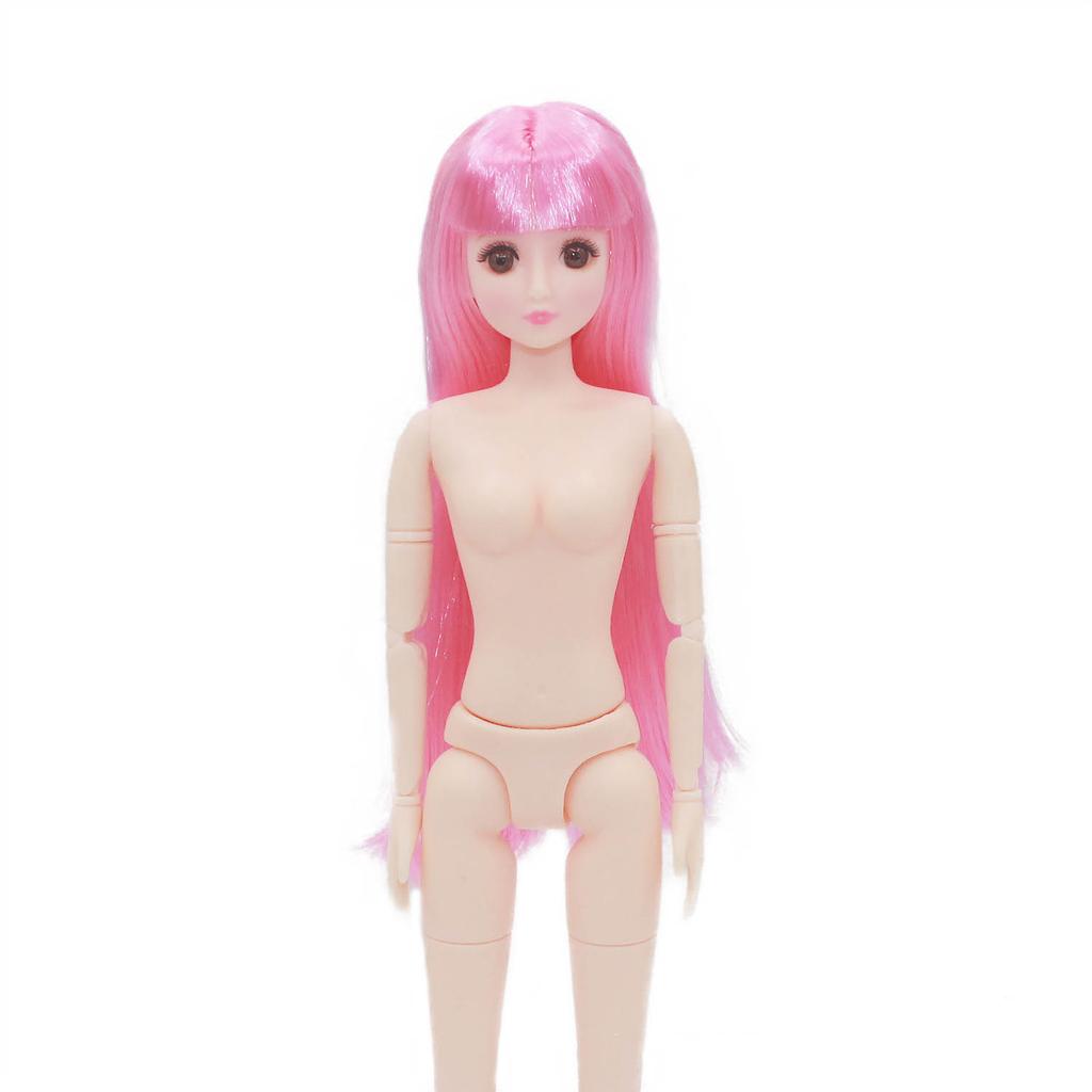 Bambola Nuda Principessa FR Girl BABI 30cm 1/6 BJD Occhi Realistici 3D 26 Giunture Mobili Pelle Bianca Bambola Nuda Giocattoli per Casa delle Bambole e Vestire