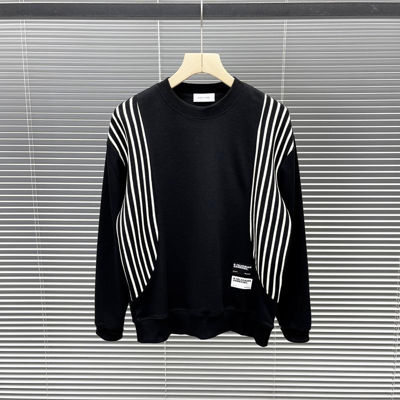 

Мужской повседневный свитер и куртка в полоску с круглым вырезом и длинным рукавом 3XL чёрный