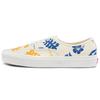 Authentic 44 Dx Low Tops Casual Skateboarding Shoes White Multi Color Printing Unisex 'White Blue Yellow' VN0A5KX4AWD