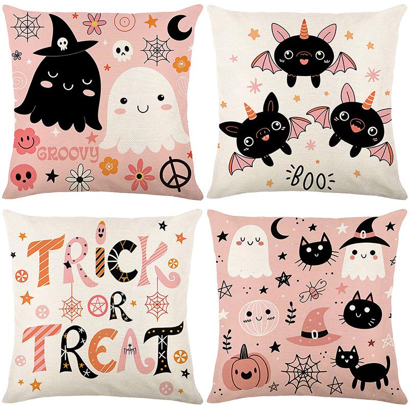 Halloween Printed Pillow Cover Polyester Printed Home Living Room Sofa Decoration Cushion Bedroom Cushion Cover