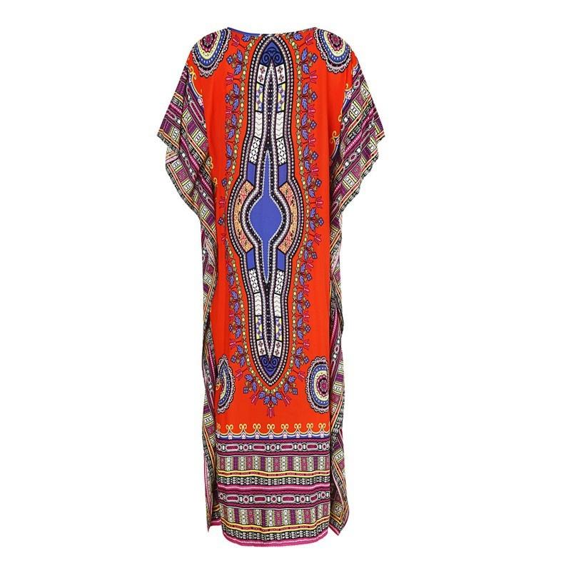 Spring Women's Clothes Plus-size South American Wind Printing Casual Fashion Dress Long Dress
