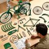 Anwendbar für 14-jährige Jugendliche, Erwachsenen-Fahrradmodell-Bauspielzeug, Simulation Manuelles Legierungs-Fahrradzubehör