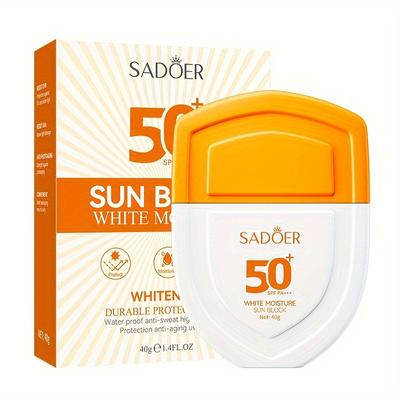 1pc Sunscreen with SPF 50, Hydrating Mineral Sunscreen, Sheer Tint for Healthy Glow UV Protection