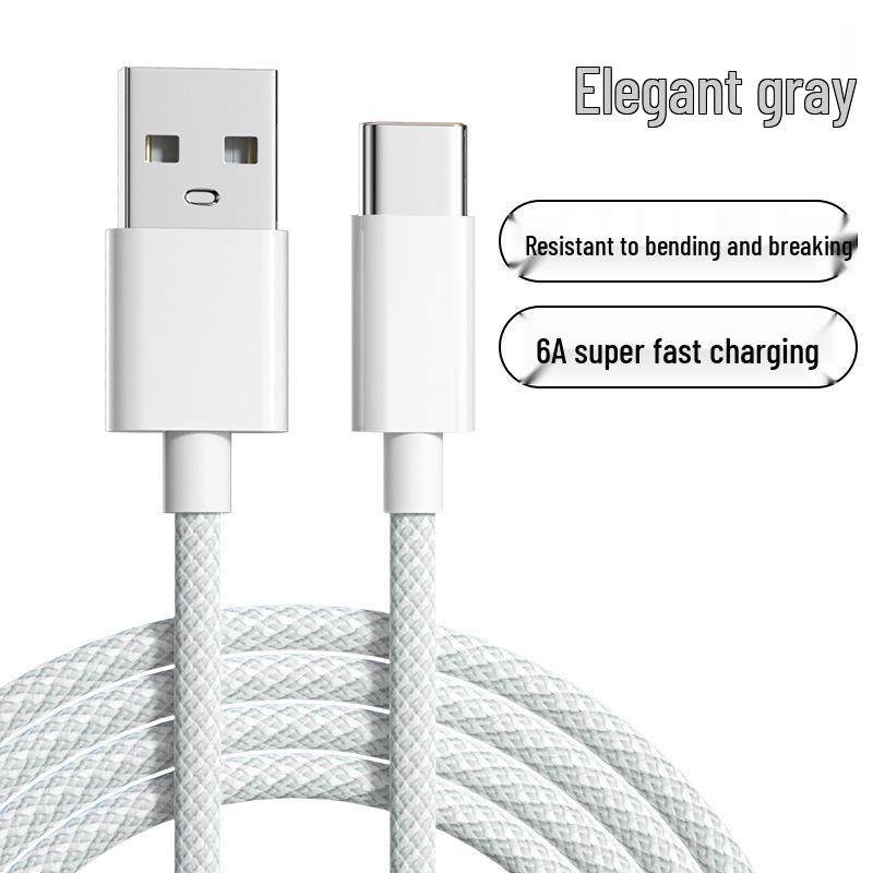 Ruiluo Type-C Fast Charging Cable for Huawei, Oppo, Honor, Vivo, Xiaomi (6A)