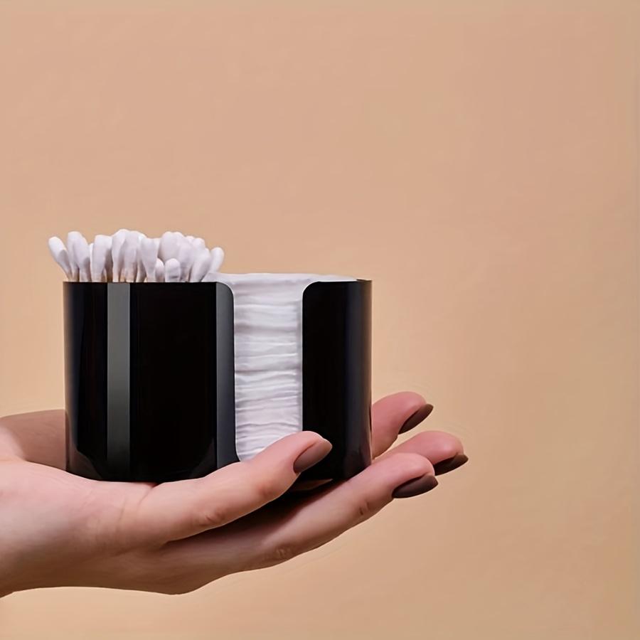 Cotton Pad and Swab Holder, Small Plastic Cotton Swabs Dispenser, Bathroom Accessories Storage Box Organizer for Cotton Swa