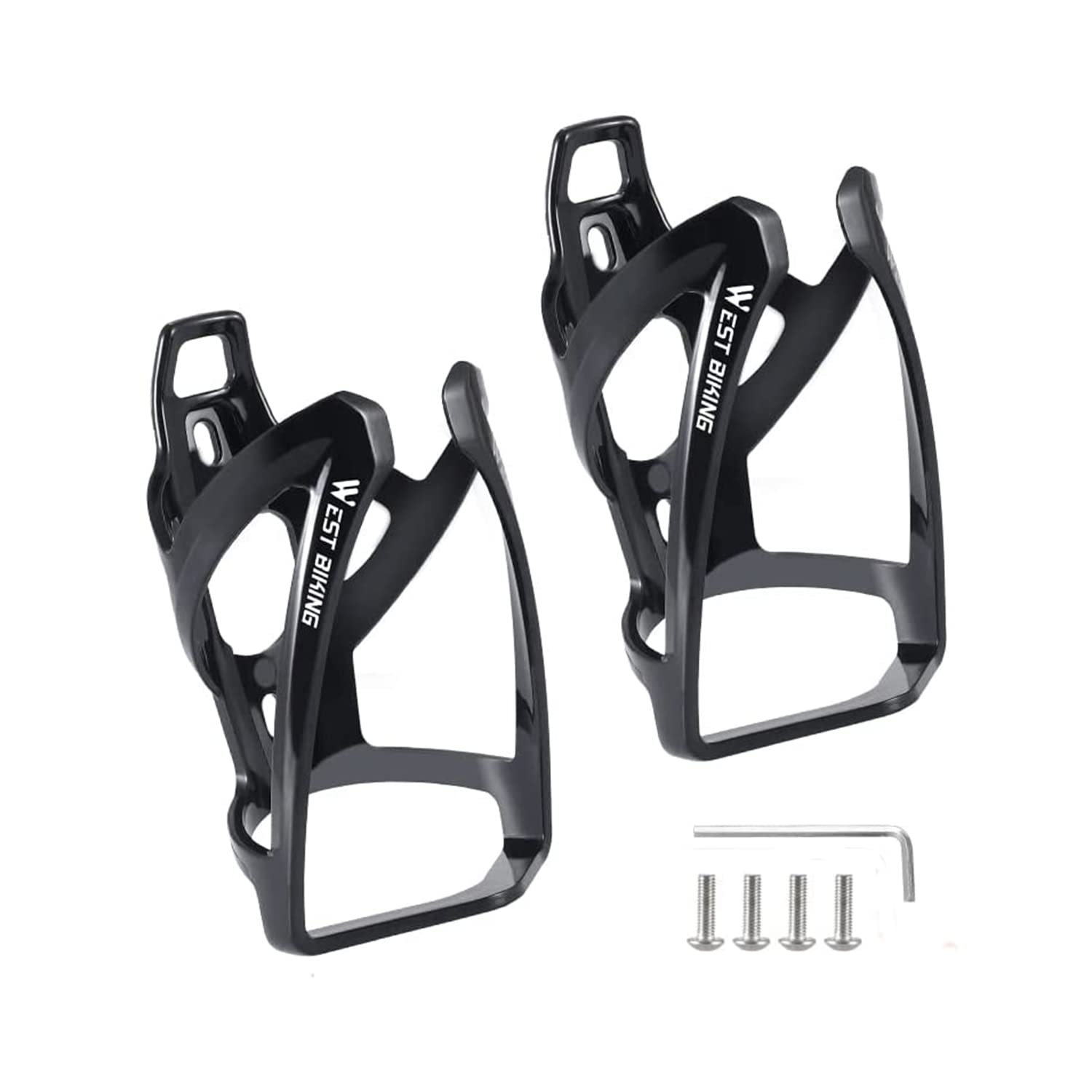 

OIENNI Bicycle Bottle Bicycle Bottle Drink Holder for Easy Convenient Water Bottle Holder for Compatible with Road Cross and Mountain Set of 2 Cage, чорний