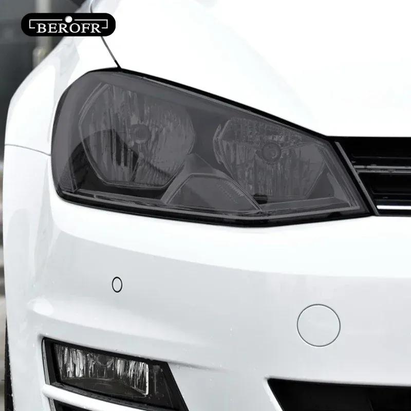 For Volkswagen VW Golf 7 MK7 2012- Car Headlight Tint Black Protective Film Taillight Transparent TPU Sticker Accessories
