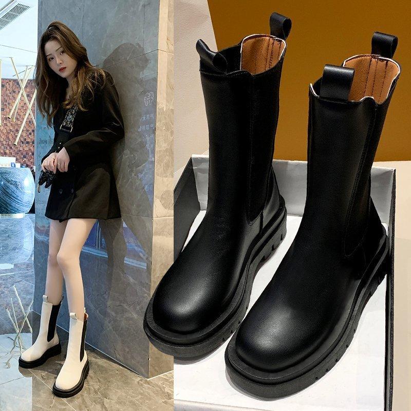 Chunky Boots Woman Shoes Winter Luxury Brand Designer Chelsea Heel Female Platform Boots Lasdies Fashionrt64