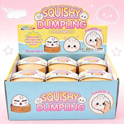 Colorful Simulated Dumpling Squishy Relaxing Relieve Anxiety Antistress Enhance Happiness Reusable Rebound Squeeze Reliever Toy