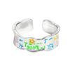Dopamine Sweet Cool Wind Dinosaur Letter Graffiti Open Ring Childlike Cute Sweet Niche Ring