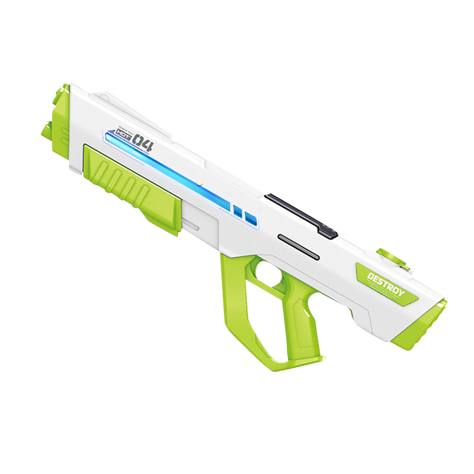 

Мощный электрический водяной пистолет для детей/взрослых, автоматические водяные пистолеты, водяные пистолеты-бластеры для летних игрушек для бассейна/пляжа One Size зелёный