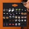 Pair/Set Hot Selling Halloween Stud Earrings Ghost Pumpkin Head Vampire Cartoon Funny Stud Earrings Combination