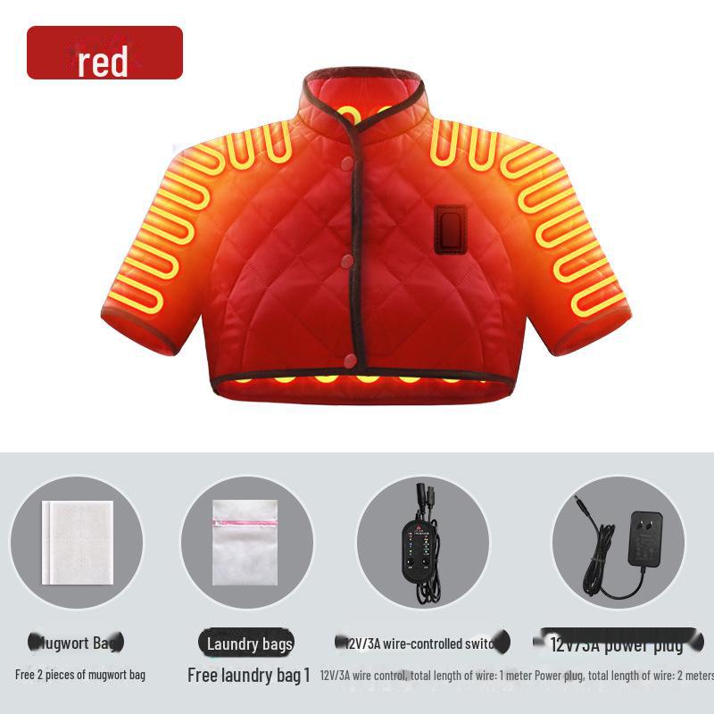 

Утепленный жилет унисекс для плеч и талии, обеспечивающий разгрузку, тепло и комфорт шейного отдела позвоночника, с подогревом рукавов и локтей. 3XL красный