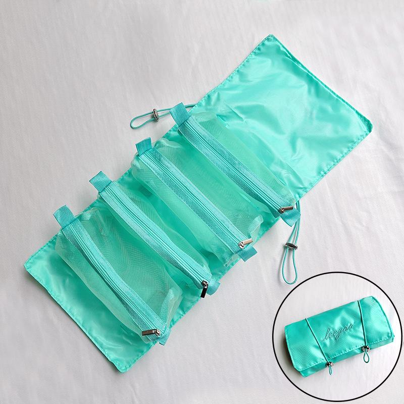 4in1 Detachable Makeup Bag Organizer Organizer Storage Bag Separation Travel Storage Organizers Folding Portable Wash Bag