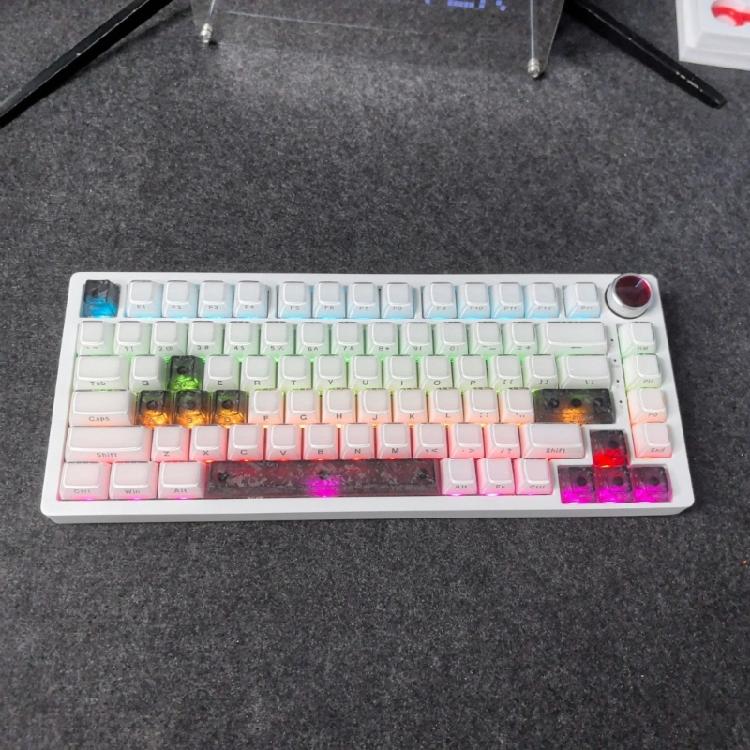 Kohlefaser-Tastaturen Tastenkappen Mit Anti-Fingerabdruck-Oberfläche Schnelle Installation Verbessert das taktile Feedback Für die meisten mechanischen Schalter