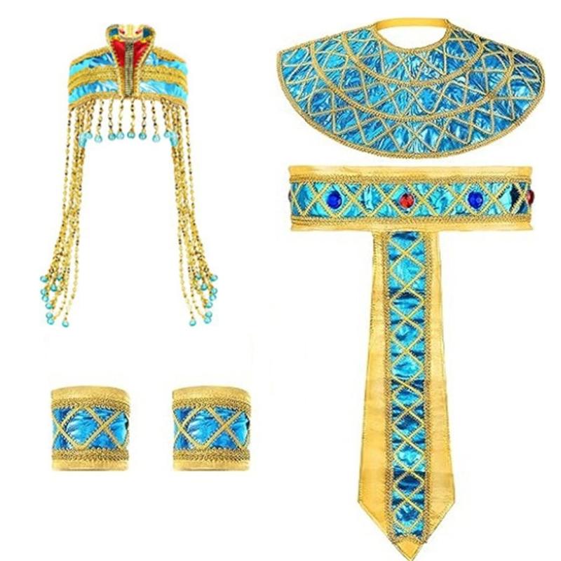 Snake Headpiece Egyptian Belt Egyptian Collar Wristbands for Women Man Halloween