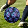 1pc Neon Hexagon Grid Themed Soccer Ball, Size 5, Lightweight PVC Material, Outdoor Training Soccer Ball Gift. q62261