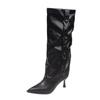 Fashion Ladies Modern Knee High Heels Boots Autumn Spring Fashion Slip On Female Pumps Footwear New Shoes 2025 Long Women Western Boots