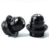 UTC E27 Bulb Holder Screw Type, Black, Lamp Shade Holder with Rings Pack of 2