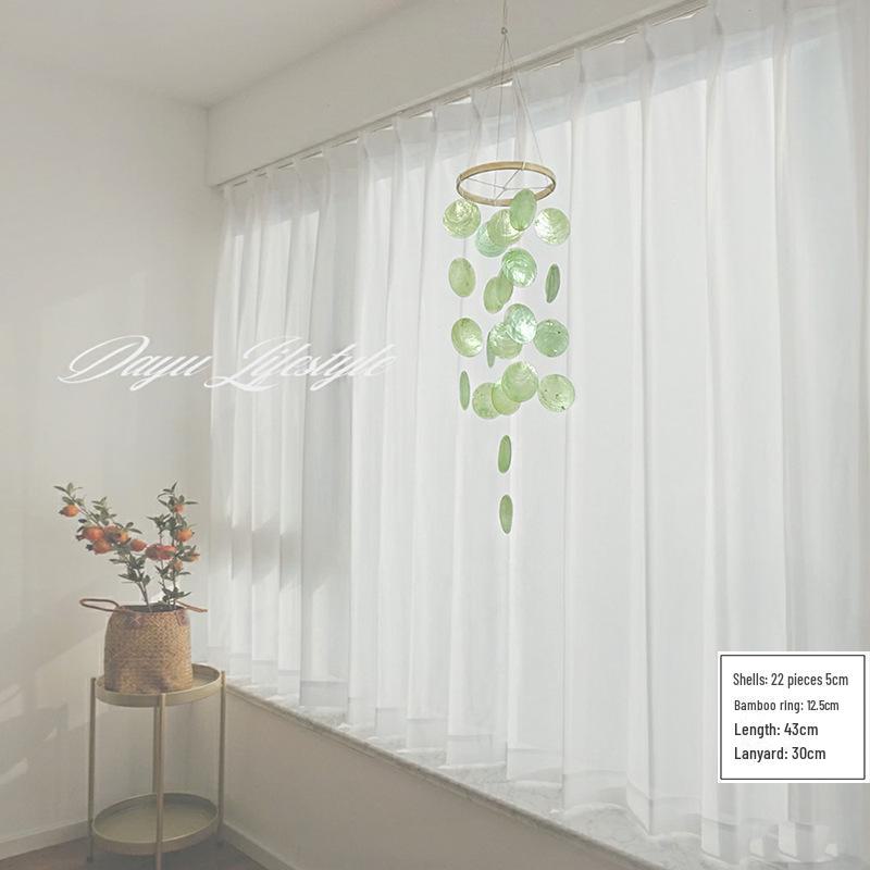 Dzwonki wietrzne w stylu INS z naturalnej muszli – dekoracja pokoju dziecięcego i sypialni, mała zawieszka, rekwizyt do fotografii, prezent urodzinowy.